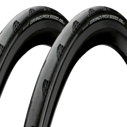 PAIR of Continental GP5000 AS TR- Folding Tyres Black 700x25