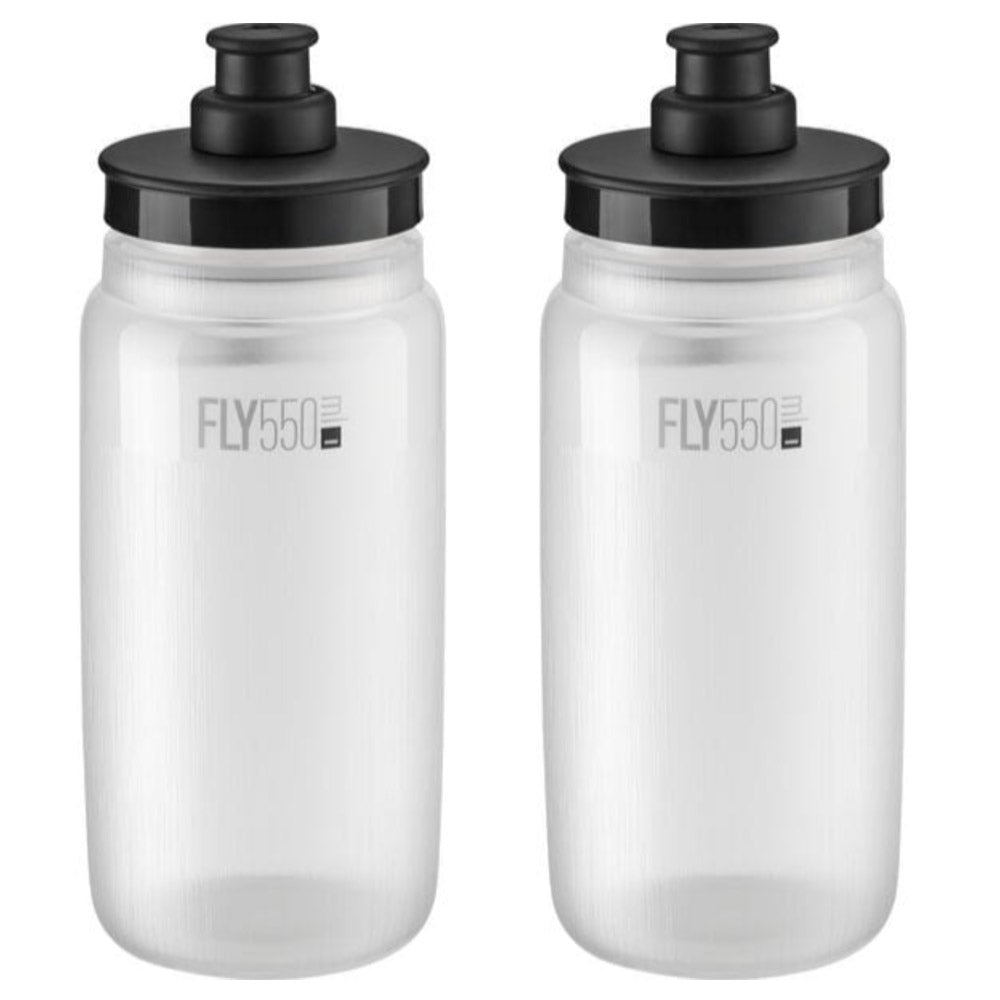 2 x Elite Fly Tex Water Bottles - Choice of Colours 550ml