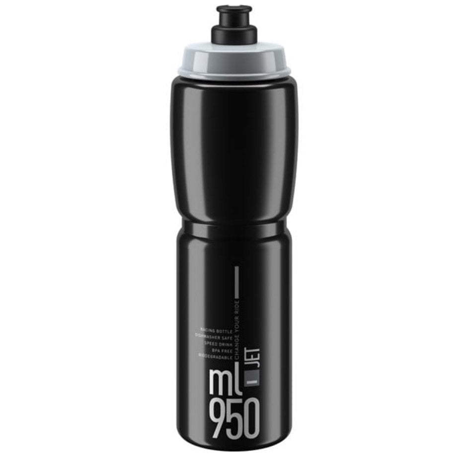 Elite Jet Biodegradable Water Bottle - Black 950ml