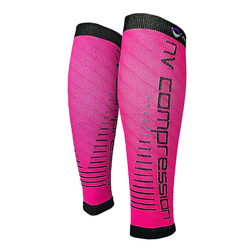 NV Compression Race and Recover Calf Sleeves (Pair) Fluoro Pink