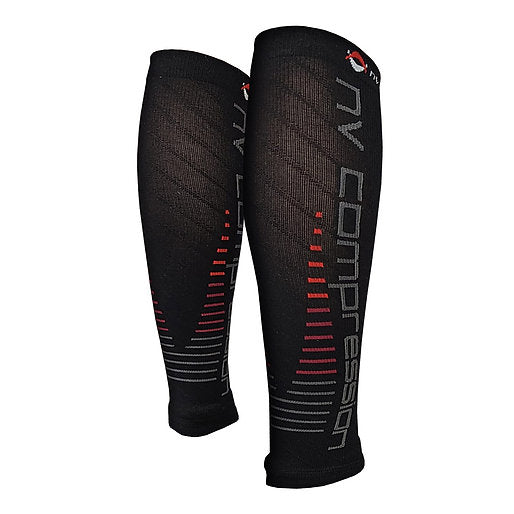 NV Compression Race and Recover Calf Sleeves (Pair) Black/Red