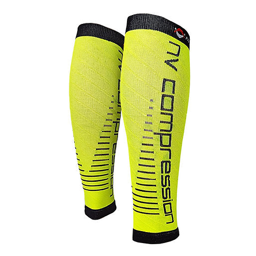 NV Compression Race and Recover Calf Sleeves (Pair) Fluoro Yellow