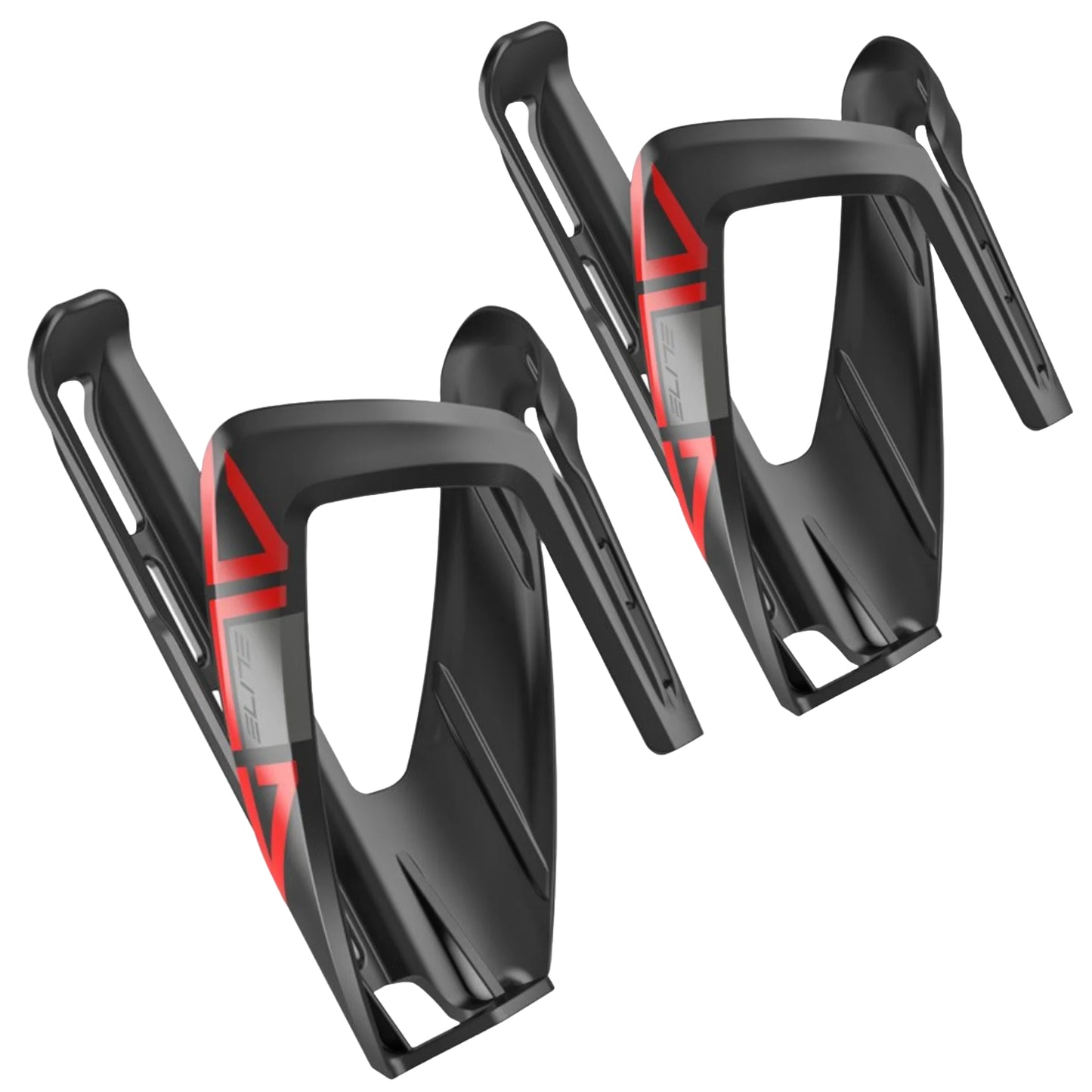 2 x Elite ALA Bottle Cages - Black/Red