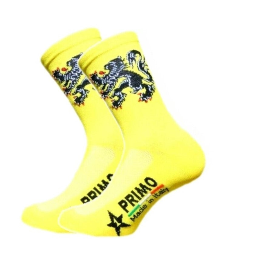 Primo Breathable Cycling Socks - Flanders Yellow