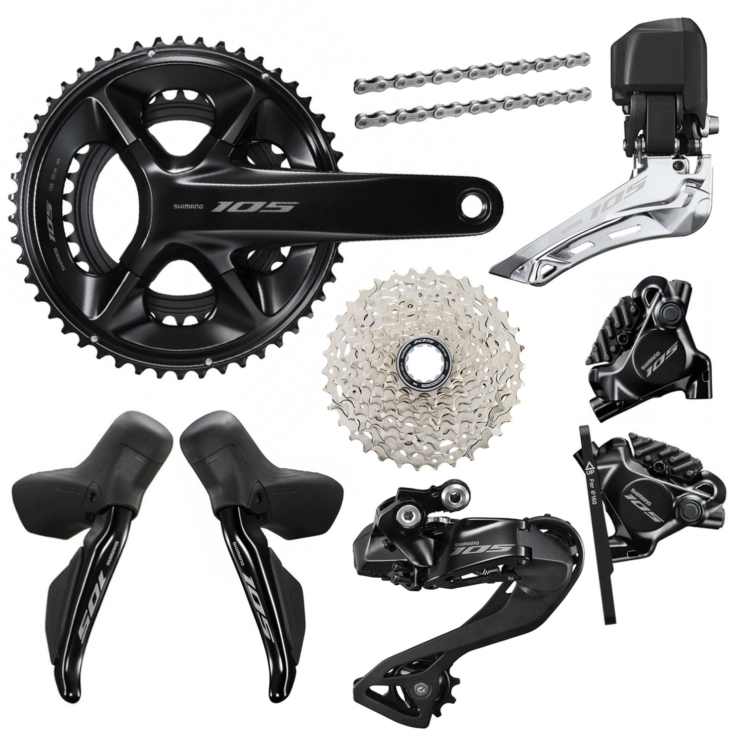 Shimano 105 R7170 Di2 Hydro Disc 12 Speed Groupset