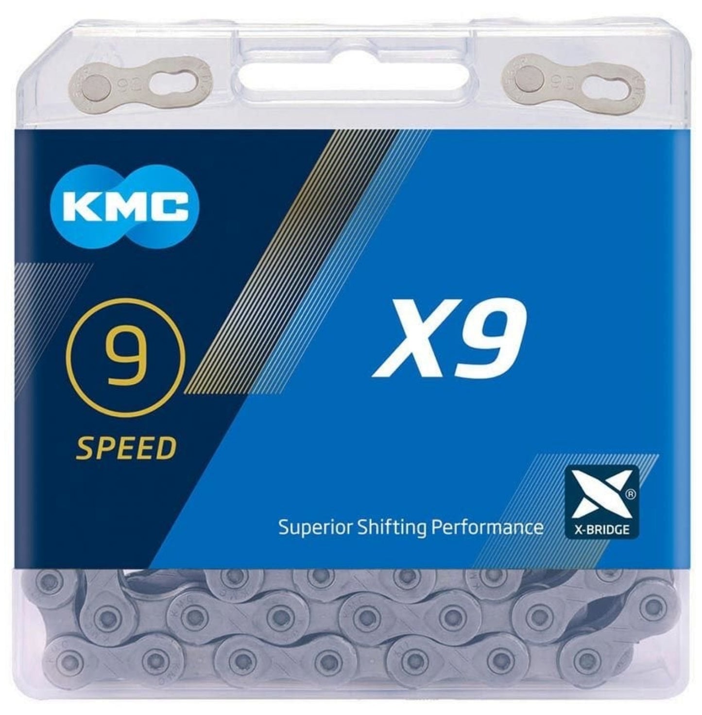 KMC X9 Grey 9 Speed Chain