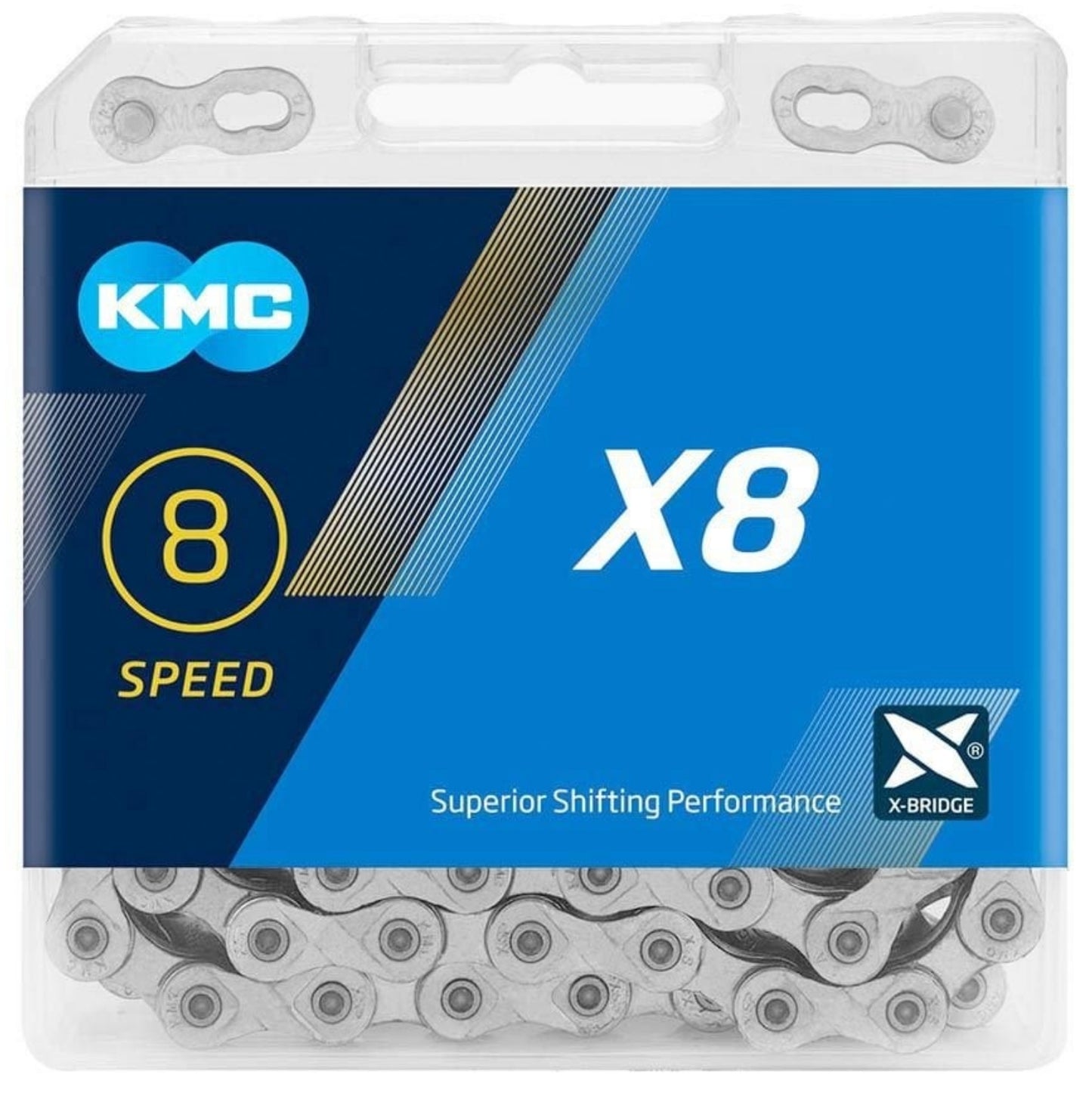 KMC X8 Silver 8 Speed Chain
