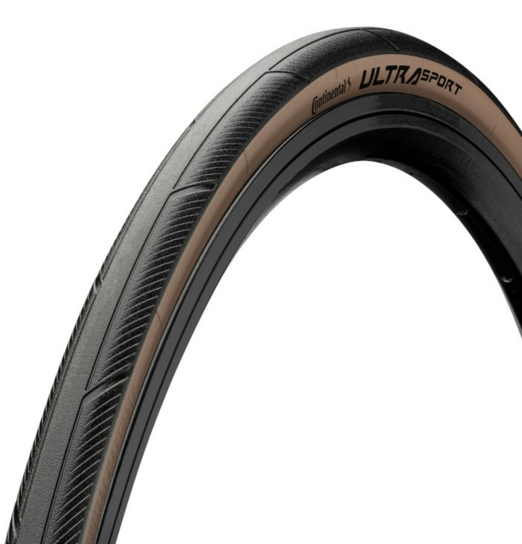 PAIR of Continental Ultra Sport III - Folding Tyres 700x28 Black/Brown