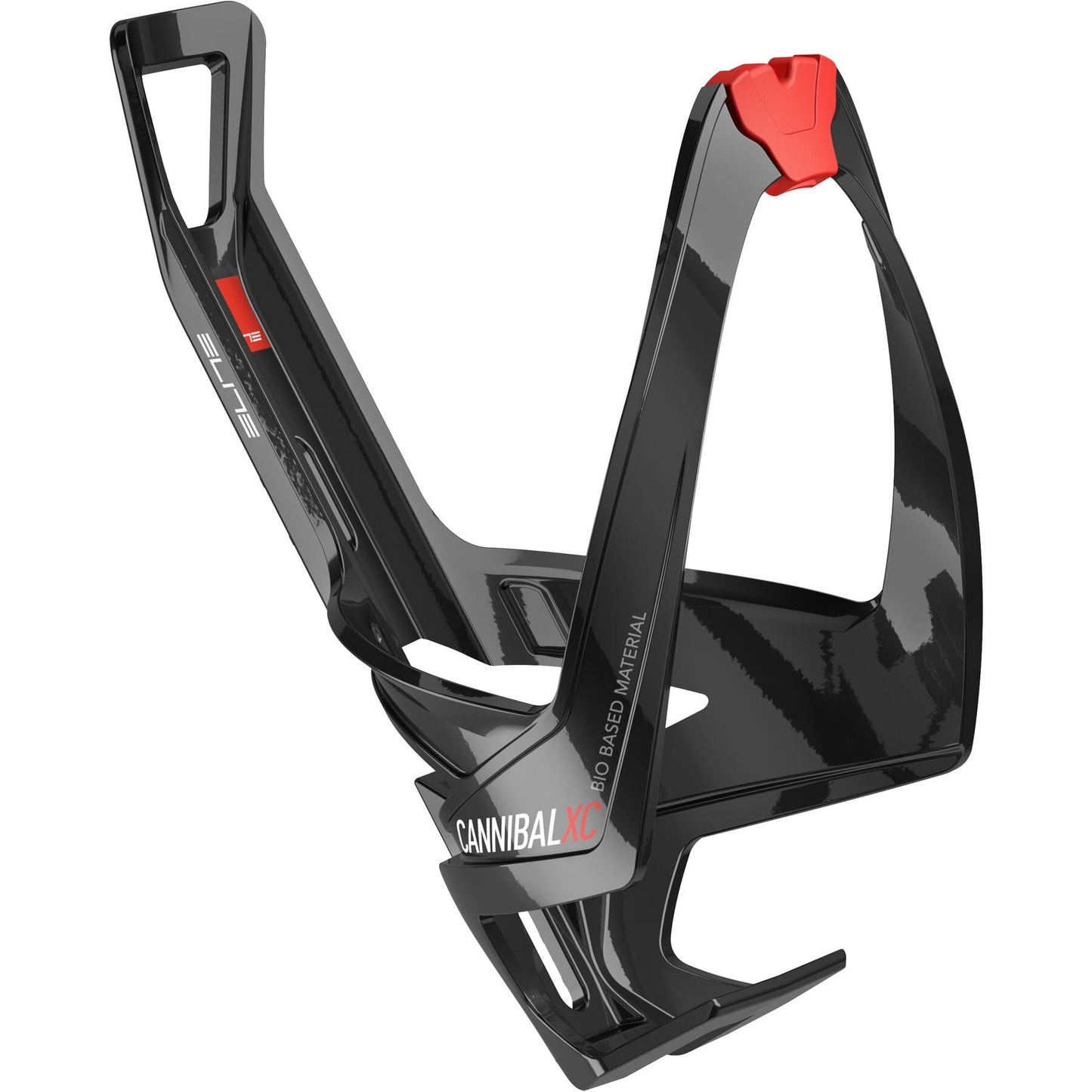Elite Cannibal XC Bio Bottle Cage - Gloss Black/Red