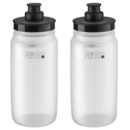 2 x Elite Fly Tex Water Bottles - Choice of Colours 550ml