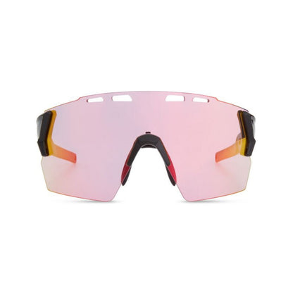 Madison Stealth Gloss Black Sunglasses - 3 Lens Pack - Pink Rose Mirror / Amber / Clear