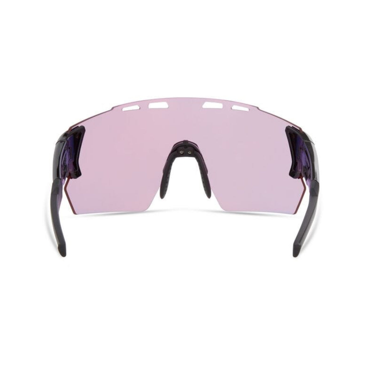 Madison Stealth Gloss Black Sunglasses - 3 Lens Pack - Pink Rose Mirror / Amber / Clear