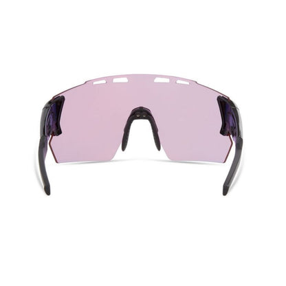 Madison Stealth Gloss Black Sunglasses - 3 Lens Pack - Pink Rose Mirror / Amber / Clear