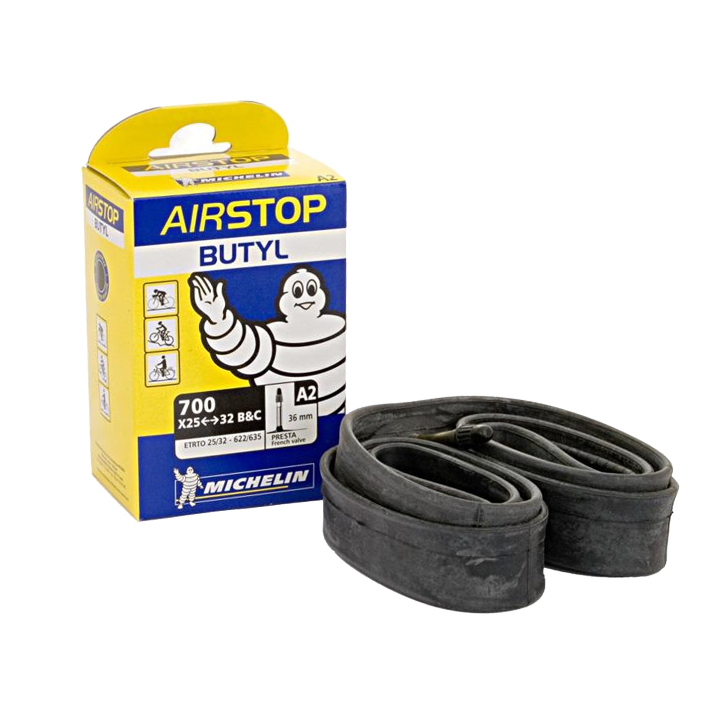 Michelin Airstop Road Inner Tube - Presta - 700x25/32 40mm