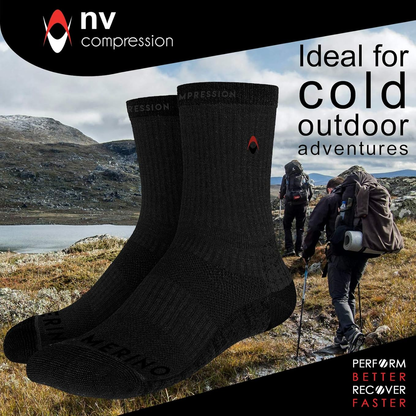 5 x PAIRS of NV Compression Merino Wool Winter Crew Compression Socks