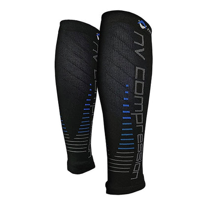 NV Compression Race and Recover Calf Sleeves (Pair) Black/Blue
