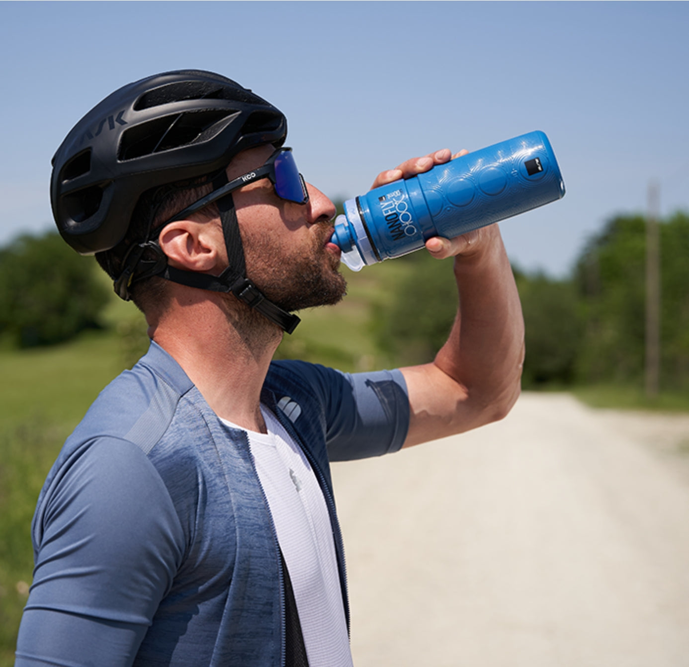 Elite Nano Fly 0-100 Thermal 4 hour Water Bottle - Blue 500ml