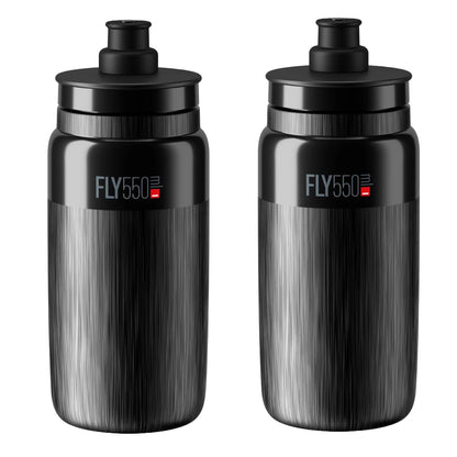 2 x Elite Fly Tex Water Bottles - Choice of Colours 550ml
