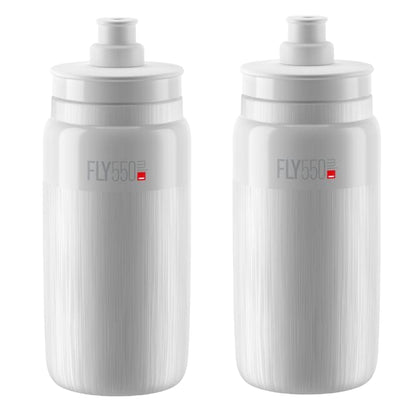 2 x Elite Fly Tex Water Bottles - Choice of Colours 550ml