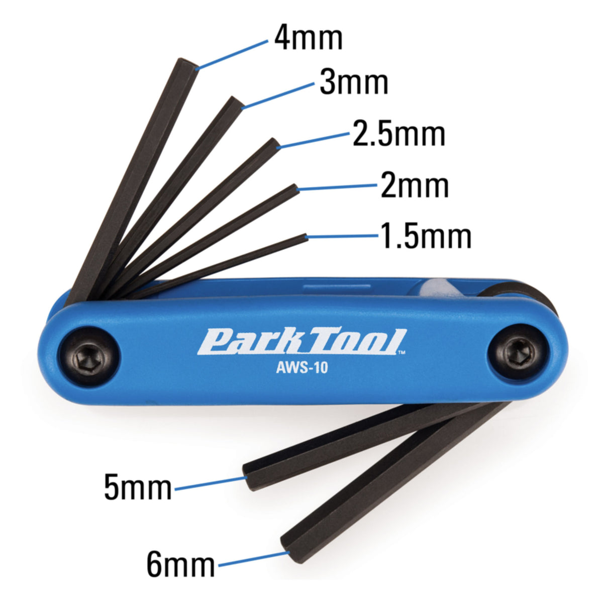 Park Tool AWS-10 Folding Hex Wrench Set