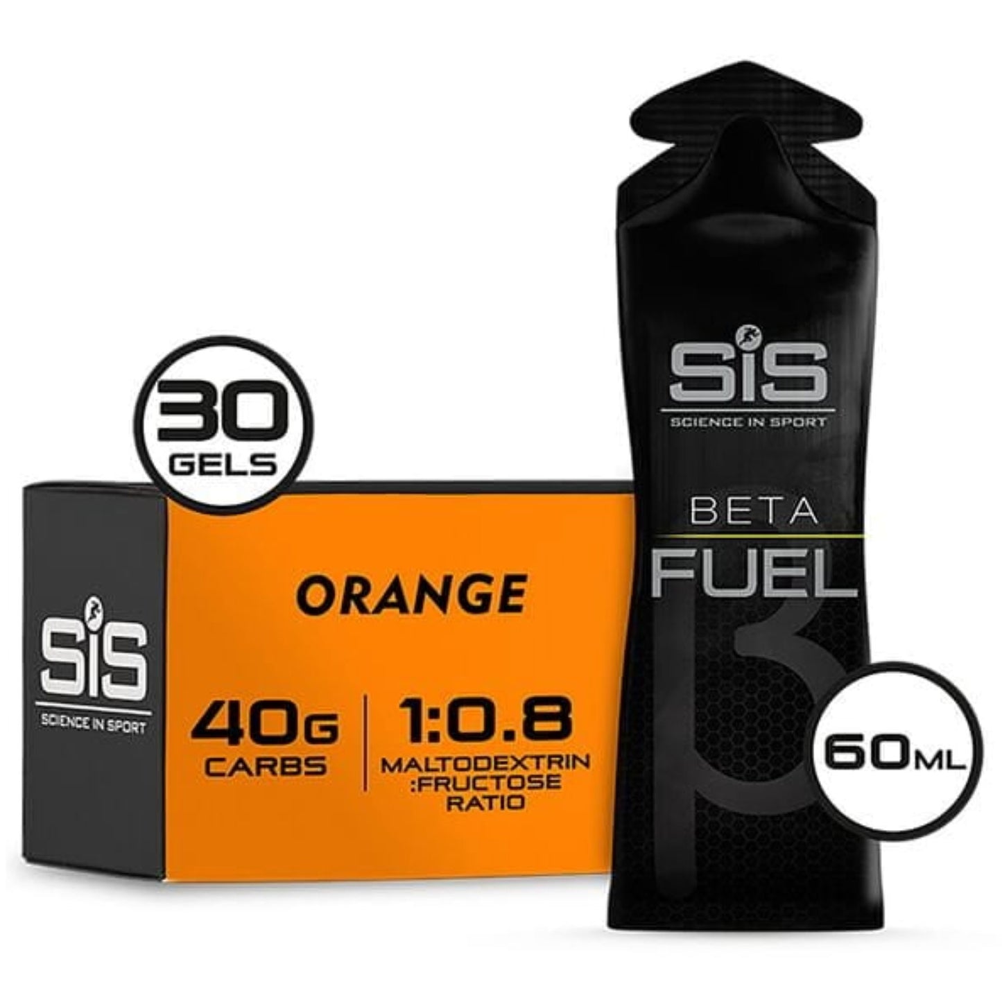 SIS Beta Fuel Energy Gel - Box of 30 Gels - Orange