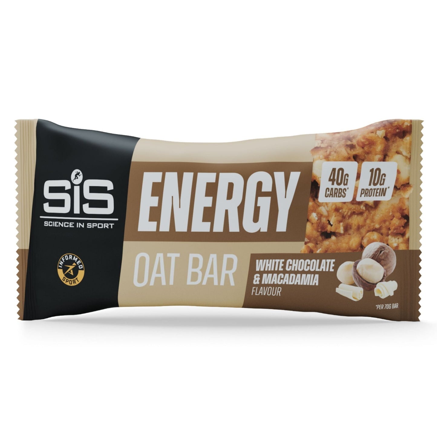 SIS Energy Oat Bar - Box of 12 Bars - White Chocolate Macadamia