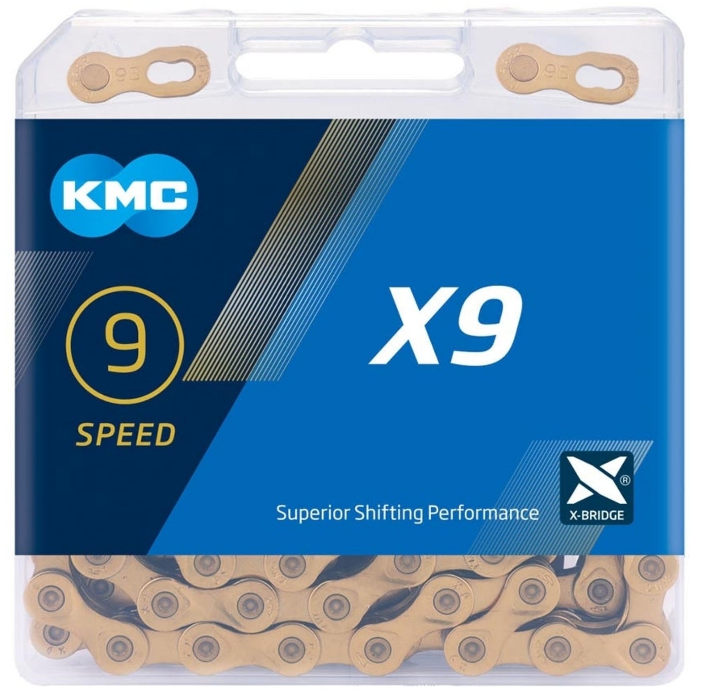 KMC X9 Ti-N Gold 9 Speed Chain
