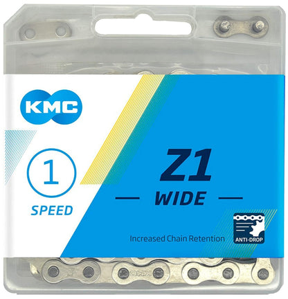 KMC Z1 Silver Single Speed Wide Chain