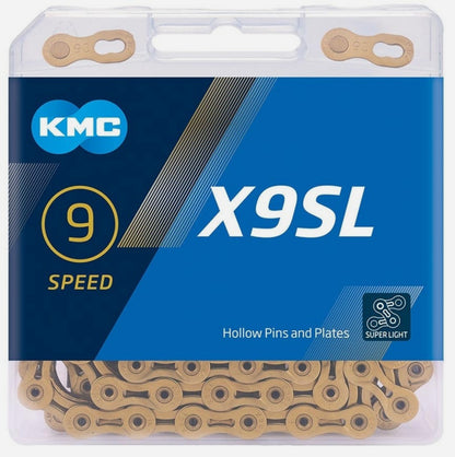 KMC X9SL Ti-N Gold 9 Speed Chain
