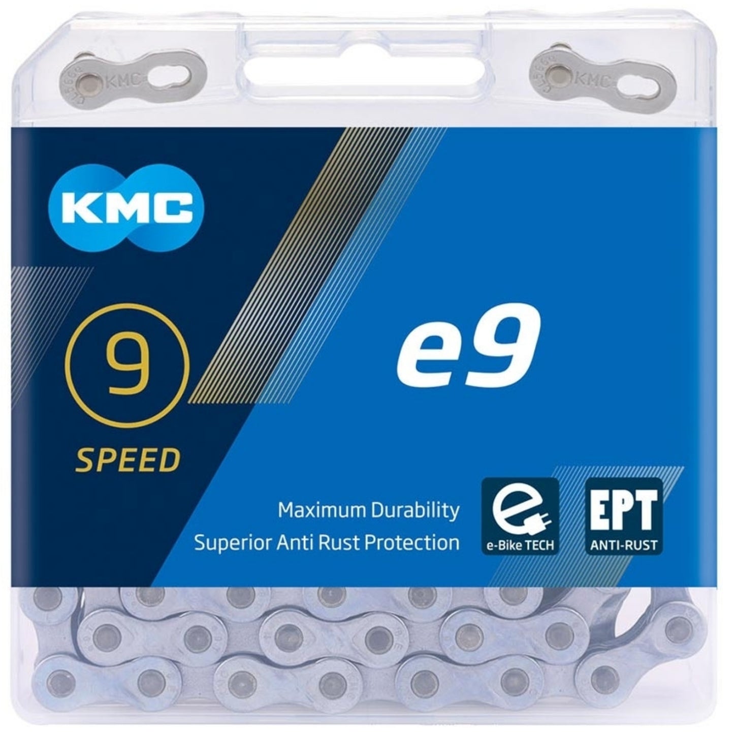 KMC E9 Silver 9 Speed EPT Chain