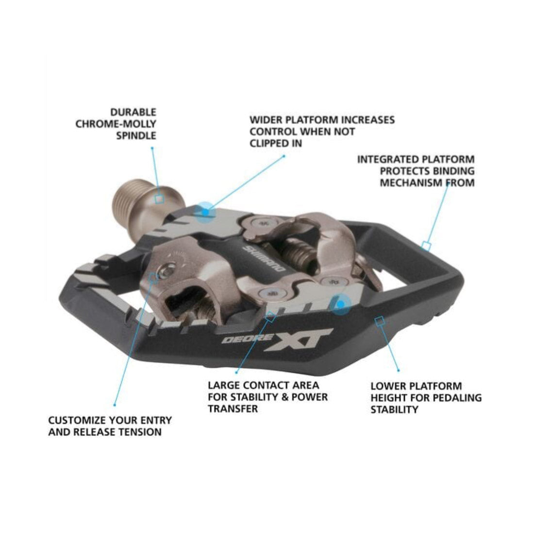 Shimano PD-M8120 Deore XT Trail Wide SPD Pedals