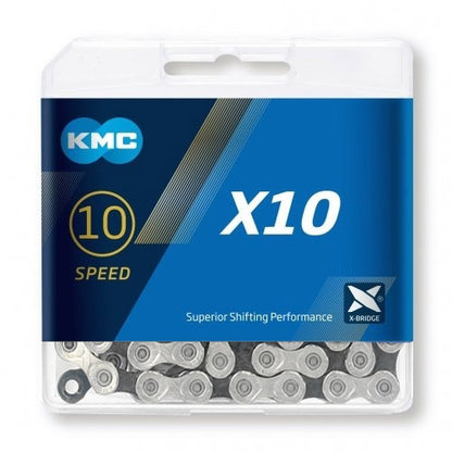 KMC X10 Silver/Black 10 Speed Chain
